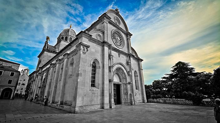 La cattedrale cattolica di San Giacomo, Sibenik, Croazia